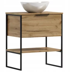    KUBA 60 álló fürdőszobai szekrény asztallapos mosdóval, ipari szekrény