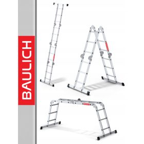 Baulich létra 4,34 m alumínium 1 x 12 150 kg-ig