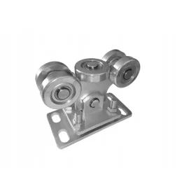   kocsi 5 görgős görgők tolókapuhoz 80x80x5 mm, duplán állítható