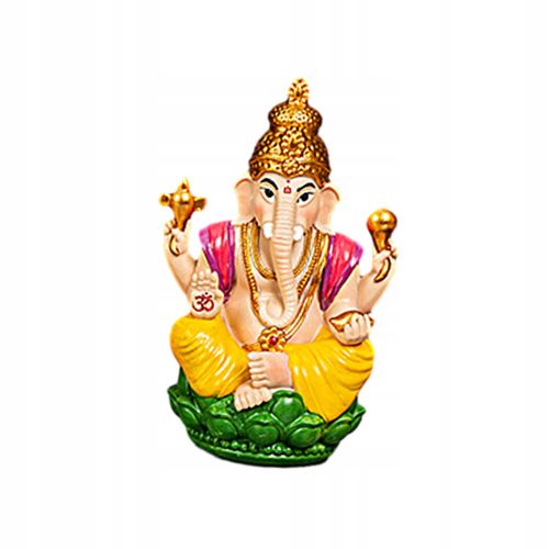  Ganesh szobor hindu isten elefánt Sárga íróasztaldísz a könyvespolchoz