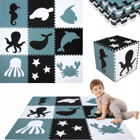    EVA HABSZŐNYEG NAGY HABPUZZLE SOFT 180X180CM 9DB OKTATÁSI XXL