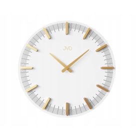 Óra - JVD falióra fehér, arany 40cm