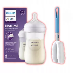    AVENT Natural Response Bottle SCY903/01 260 ml + Alogy palacktisztító kefe 1 db.