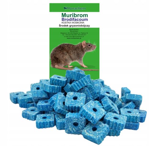  Egerek és patkányok mérgezése – MURIBROM BRODIFAKUM CUB 50 PPM (10 G) 5 KG