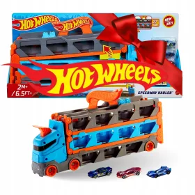    HOT WHEELS VERSENYPÁLYA SZÁLLÍTÓ 2 az 1-ben MULTIFUNKCIÓS MATTEL AJÁNDÉK