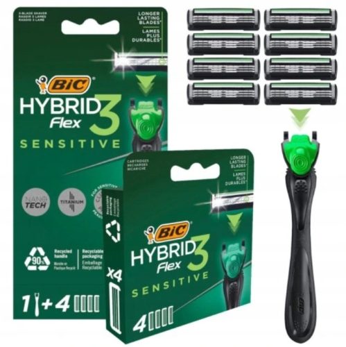  BIC Hybrid 3 Flex SENSITIVE gép + 8 patron