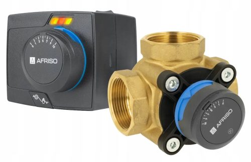 AFRISO 3-ÚTÚ KEVERŐSZELEP ARV 386 + ELEKTROMOS HAJTÓKAR 343