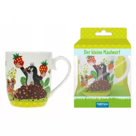    Porcelán bögre fogantyúval Mole Mouse és eper, kiváló minőség