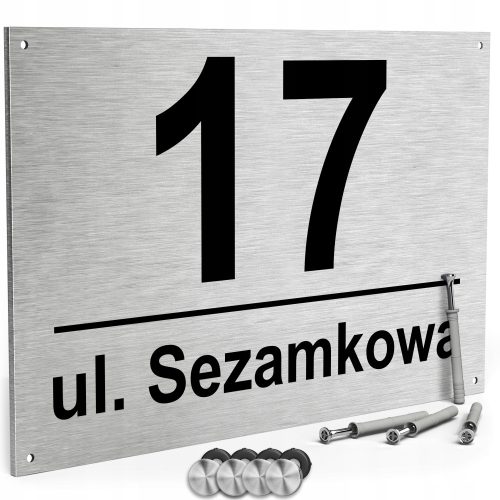 Printima házszám 32 x 21 cm + Univerzális csapok 6 x 30 mm 4 db.