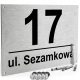 Printima házszám 32 x 21 cm + Univerzális csapok 6 x 30 mm 4 db.