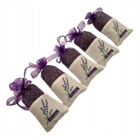    Illatkészlet 5 x zacskó szárított levendulával Illatos levendula medál