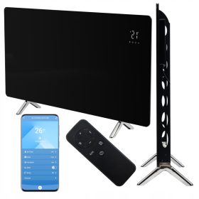    INFRAVÖRÖS fűtőtest 720W INFRAVÖRÖS SUGÁRZÓ FEKETE ÜVEG WiFi panel