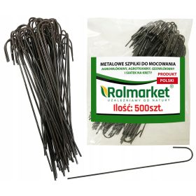   Tűk az agrotextíliához - Rolmarket fém tűsarkú 25 cm ezüst 500 db.