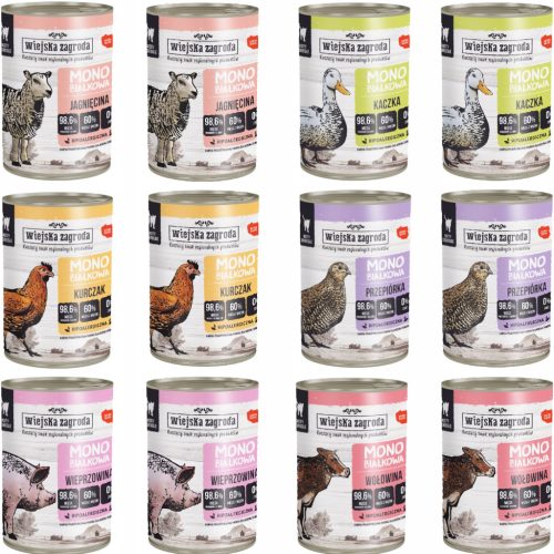  WIEJSKA ZOGRODA MONO Macskaeledel mix 12x400g