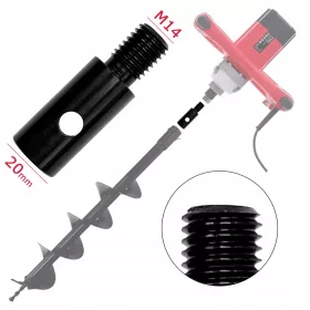   Adapter elektromos keverőhöz - M14 keverő > 20 mm-es talajfúró