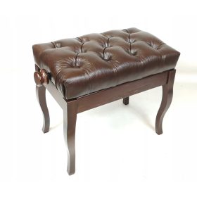  MX zongorapad, sötét dió, barna bőr, A-5