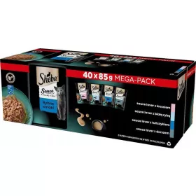    SHEBA SZÓSZ GYŰJTEMÉNY HAL ÍZEK ÉTEL SZÓZÁSBAN MACSKA ÍZEKEVERÉKEKHEZ 40x85g