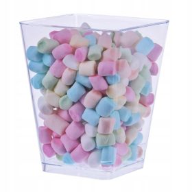   Eldobható étkészlet - Trapéz alakú műanyag poharak 160ml/25db pohár