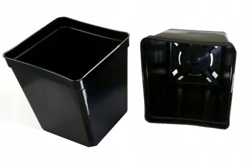  Formplast virágcserép 11 cm x 11 x 11 cm fekete műanyag