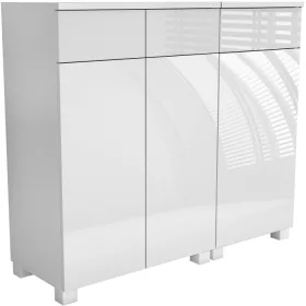    FÜRDŐSZOBAI MELLDŐ FÜRDŐSZOBÁHOZ, függő, álló, 60+40= 100 cm, fehér + fényes