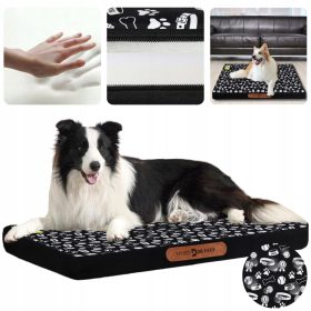    ORTOPÉD ÁGY KUTYÁKNAK, VÍZÁLLÓ, XL MATRAC, 100x70 CM, CIPZÁROS