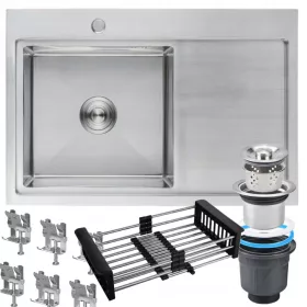   Egytálas mosogató ACÉL KONYHAI MOSOGATÓ 78x50 cm Inox acél