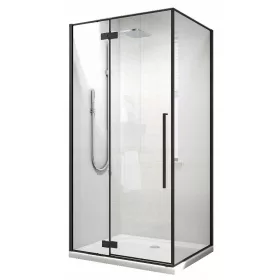   Armazi Midas LESSI BLACK zuhanykabin csuklós ajtókkal 100 x 80 cm