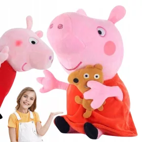    Pepa malac a kultikus meséből KÖLCSÖLŐ MASKOTA MEDVE PLUSSJÁTÉK 40cm