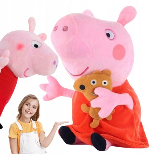  Pepa malac a kultikus meséből KÖLCSÖLŐ MASKOTA MEDVE PLUSSJÁTÉK 40cm