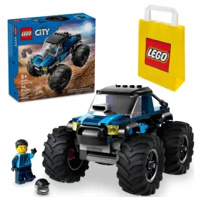   LEGO City 60402 kék Monster Truck + LEGO papír ajándéktáska közepes M 41x34x12 cm