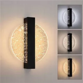    Elegáns fekete falilámpa beépített 12 W-os LED-forrással