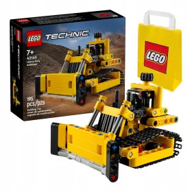    LEGO Technic speciális műveletek buldózer 42163 + LEGO papírzacskó 6315786 sárga 24x8x18 cm