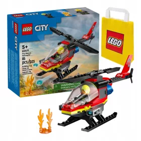    LEGO City 60411 tűzoltóhelikopter + LEGO 6315786 VP PAPÍRTÁSKA KIS S 24X18X8