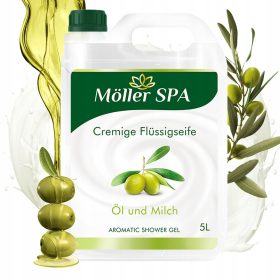    Möller SPA KRÉMES TUSHÍZGÉL TEJ ÉS OLIVA HIDRATÁLÓ MINŐSÉG 5L
