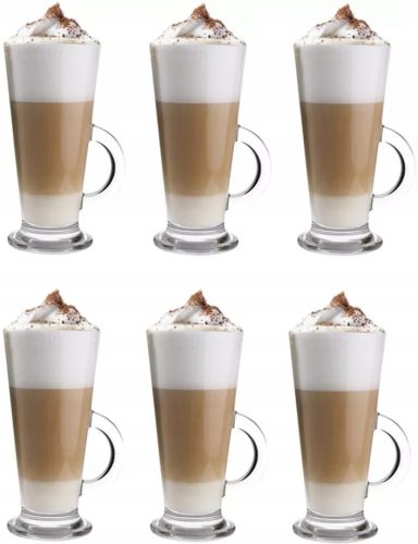Koktél pohár - Tadar latte poharak 250 ml 6 db.