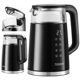    Transa Electronics MultiTouch Black elektromos vízforraló 2200 W 1,7 l fekete