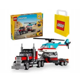   LEGO Creator 31146 síkágyas teherautó és helikopter + LEGO 6315786 VP PAPÍRTÁSKA KIS S 24X18X8