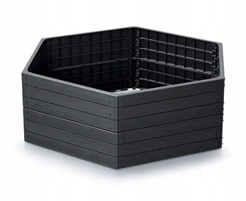  Prosperplast virágcserép 148 cm x 129 x 25 cm műanyag szürke és ezüst árnyalatok