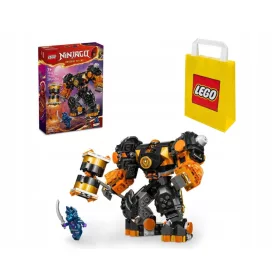    LEGO Ninjago Cole Earth Elemental Robot 71806 + LEGO papír ajándéktáska közepes M 41x34x12 cm