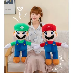    SZETT 2x MEGA NAGY SUPER MARIO LUIGI KÖLCSÖLÉS MACSKÓ MACKU 60cm
