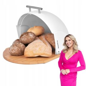   Kenyértartó doboz - Konighoffer GALAXY kenyérdoboz deszkával, fehér műanyag