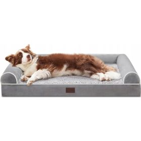    WESTERN HOME ortopéd ágy nagytestű kutyáknak szürke 91x68x16,5 cm