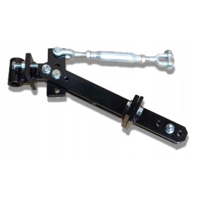    Állítható munkaeszköz-csatlakozó egytengelyes traktoros kormányrúdhoz, csavaros