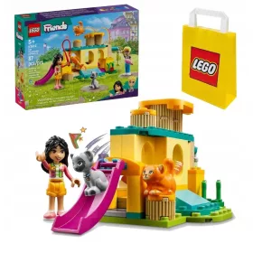    LEGO Friends 42612 Macskajátszótér Adventures + LEGO papírzacskó 6315786 sárga 24x8x18 cm