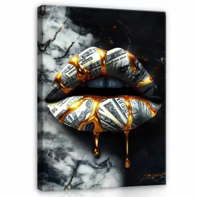   Falfestészet - VÁSZONFESTÉS NŐI AJKOK NAGY MÁRVÁL HÁLÓSZOBÁBA, NAPPALIBA 100x70