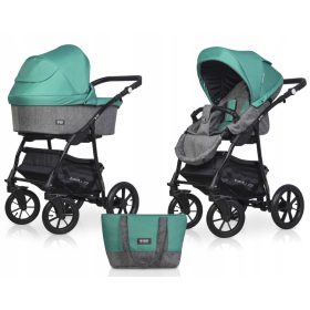    2 az 1-ben gyerek babakocsi BELLA Riko Basic FÚVÓS KEREKEK TÁSKA MELEG KÉSZLET