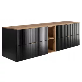    Fekete fürdőszobai szett mosdókagylóhoz 180 lakkozott GYORSÍTOTT előlap.