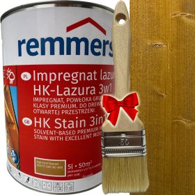   Remmers impregnálás, fa azúrkék Rusztikus tölgy + Egyenes lapos ecset 5904122341216 5 cm