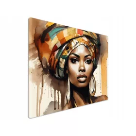   Falfestészet - Vászonfestmény a hálószobába nappaliba 70x90 cm Pop Art Woman Ethno