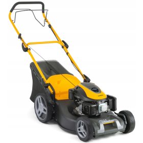    Stiga benzines fűnyíró kosárral, 166 cm³ kapacitással. 60 literes kosár